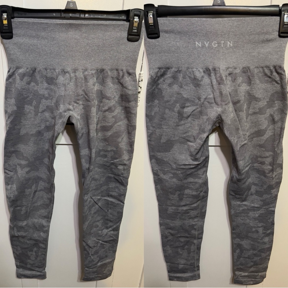 NVGTN Grey Camo Seamless Leggings - Size Extra Small
